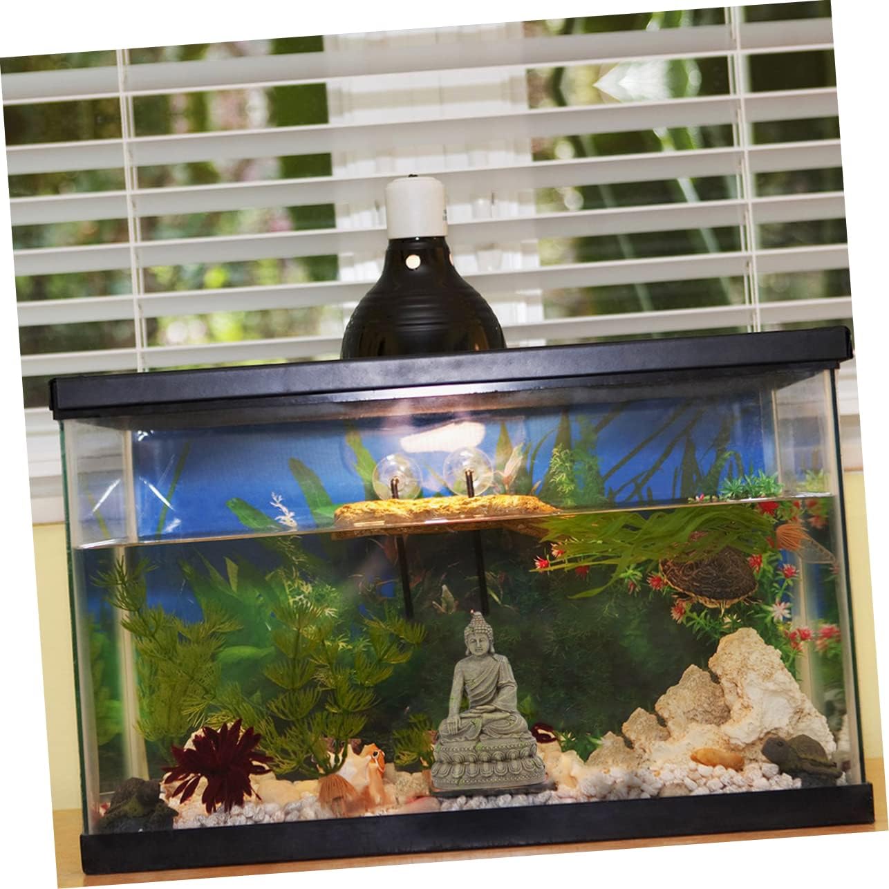 balacoo 2pcs Resin Buddha Statue Ornament Unique Fish Tank Decor Home Aquarium Decor