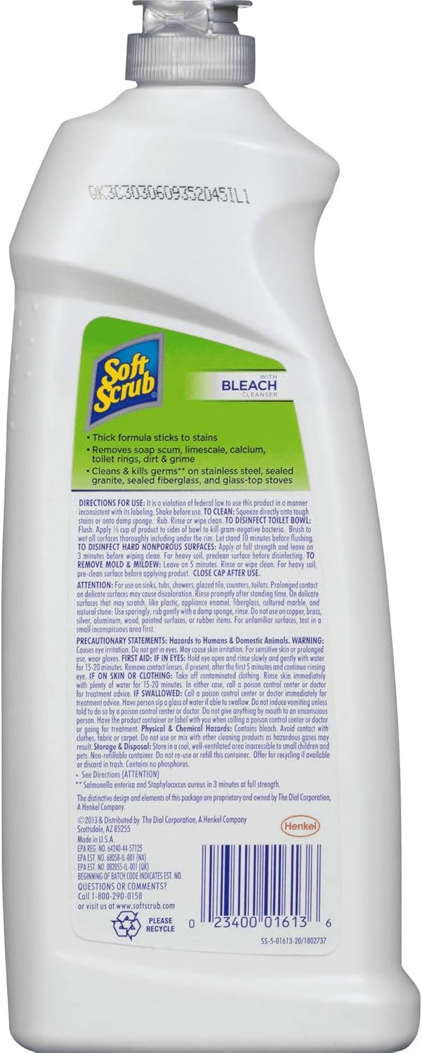 Buy Soft Scrub Soft Scrub Cleanser With Bleach 36 Oz 2 Pk Online In India B00j5hkam2