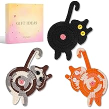Cat Coasters Funny Gifts for Women - Drink Coaster Table Decor Desk Accessories Home Living Room Decor, Cute Stuff Unique Gifts for Wife Sister Teen Friend Coworker Cat Lovers on Birthday Housewarming