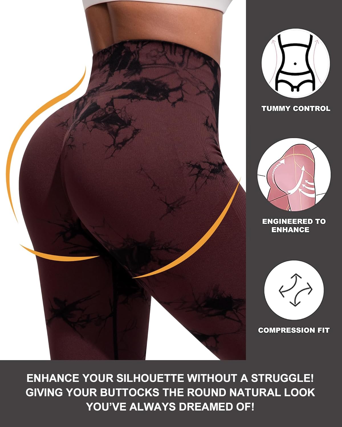 CHRLEISURE Workout Leggings Sets for Women, Gym Scrunch Butt Butt Lifting Seamless Leggings 3 Piece