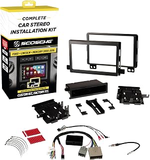 Scosche FD0514DDCS Double DIN Radio Install Dash Kit Compatible with Select 2005-16 Ford, Lincoln or Mercury Vehicles - Complete Car Stereo Installation Kit - See Fit Guide Image to Verify Vehicles