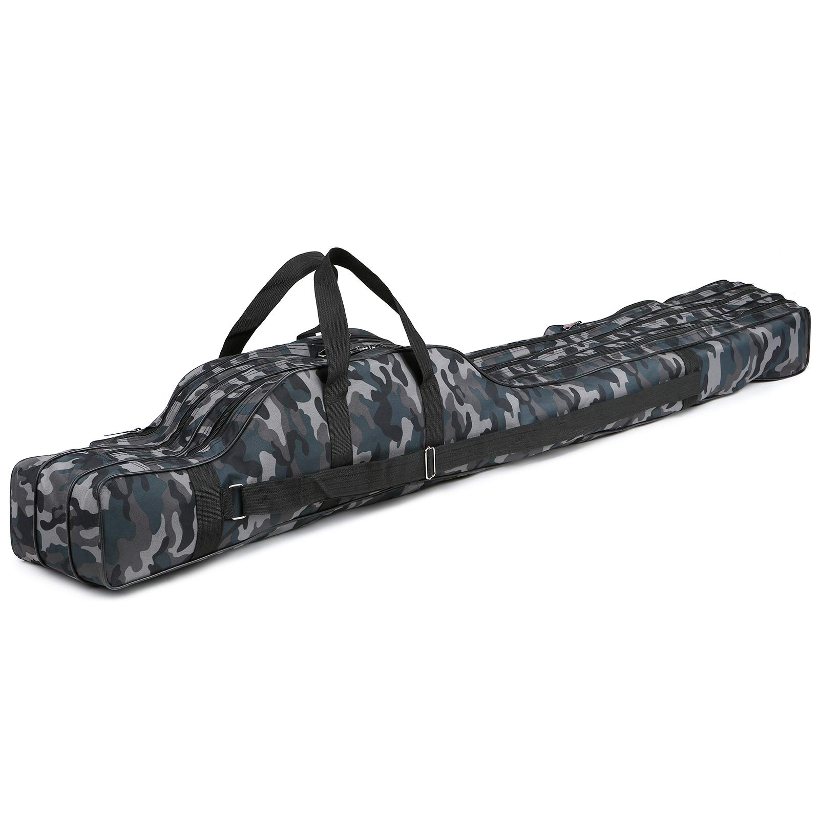 Lixada 3-Layer Portable Folding Fishing Rod Bag Fishing Rod Tools Storage Bag Fishing Tackle Bag Rod Case for Fishing Rods 90/120/150 cm (Optional) - Image 3