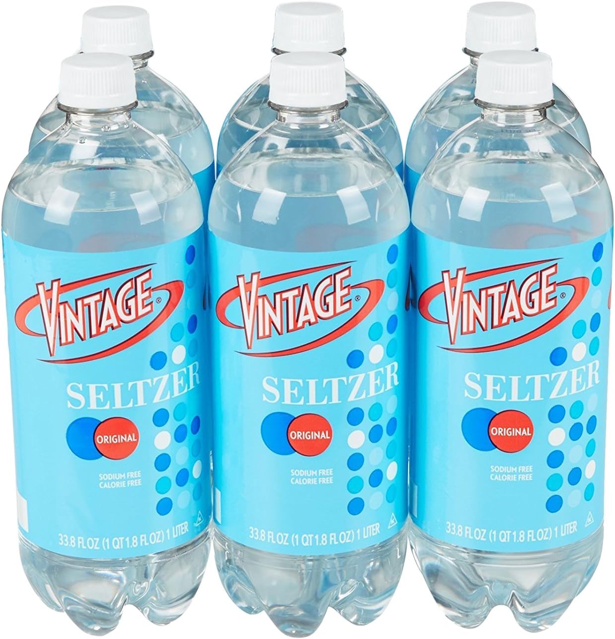 Seltzer Water, 33.8 fl oz Bottle (6-Pack)