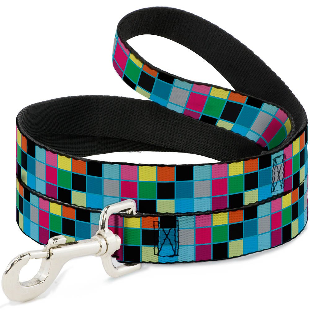 Laisse pour chien Buckle-Down à motif damier pastel de 1,8 m