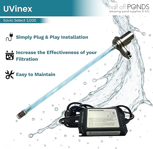 Miniatura 8 de HALF OFF PONDS Savio Select - Kit de estanque de bomba sumergible de 3,000 GPH con revestimiento de estanque de goma EPDM de 20 x 25 pies,