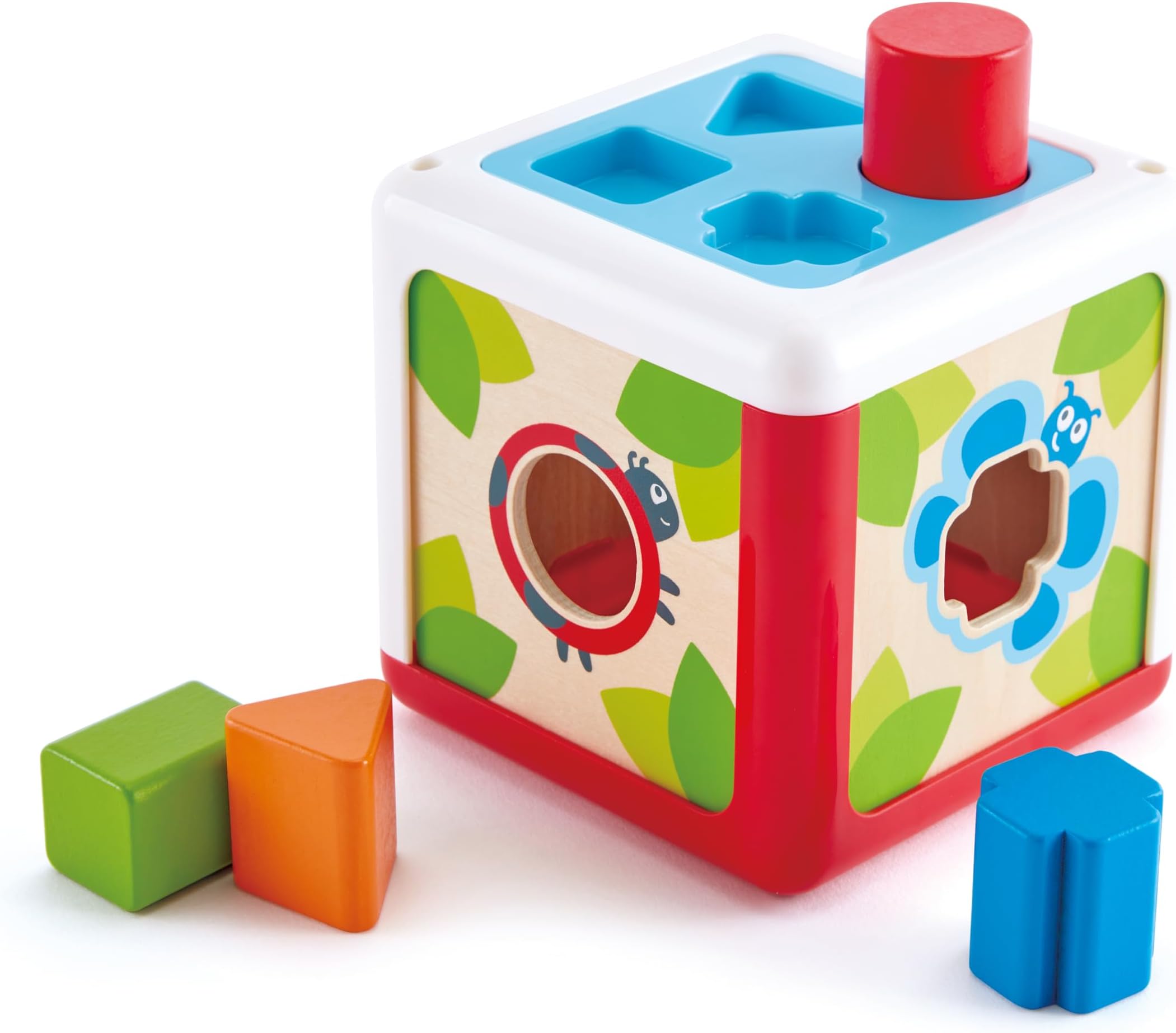 Shape Sorting Box | Cute Animal Wooden Shape Sorter Box, Educational Shape Color Recognition Toy for Kids
