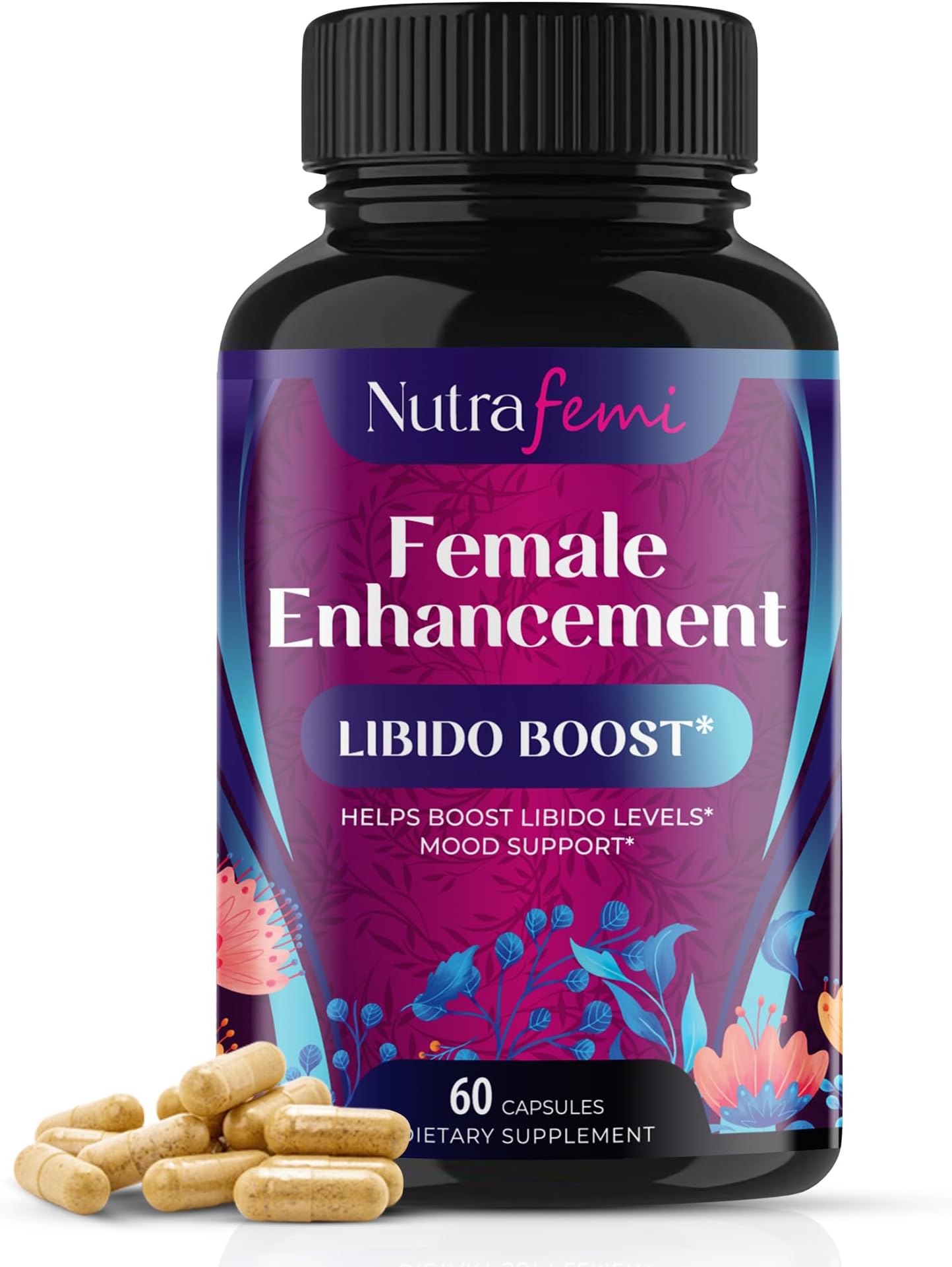 Libido Booster for Women Fast Acting - Female Libido Booster for Hormonal Balance, Mood & Drive - with Maca Root, Ginseng, Tribulus, Gingko & Ashwagandha - 60 Capsules