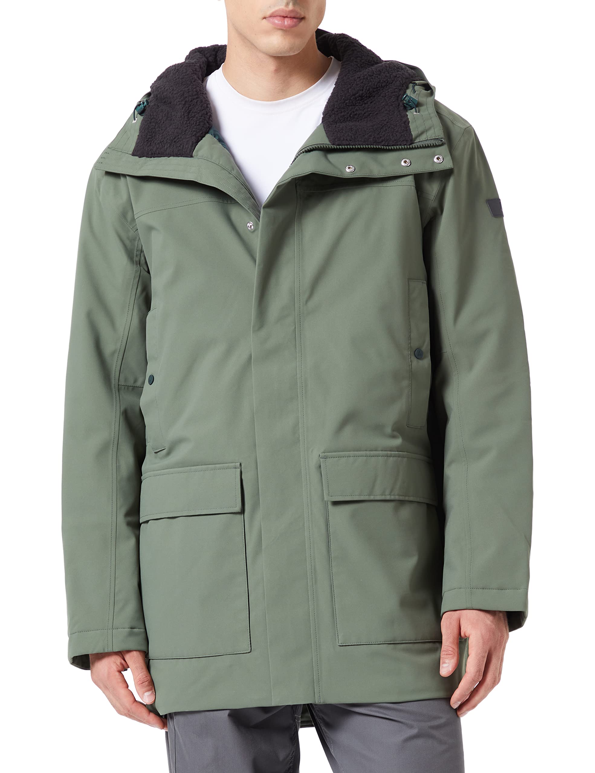 Schöffel Herren Parka Rotterdam M – Wintermantel Mit Teddyfutter, Wind- Und Wasserdicht