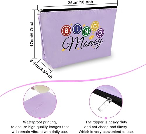 Vista 16 de Sfodiary Bingo Game Lover Gift Bingo Dinero Maquillaje Bolsa Casino Amantes Regalo para las Mujeres Cosméticos Bolsa de Bingo Jugador de Bingo