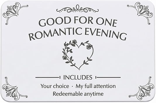 Lifetime Date Night Pass Wallet Card Insert, Engraved Metal Massage Coupon Romantic Gifts for Him Her Boyfriend Girlfriend Husband Wife, Mini Stainless Steel Anniversary Valentines Day Gift for Couples B