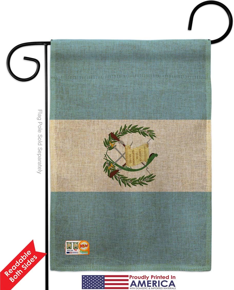 Guatemala Burlap Garden Flag Nationality Nation International World Country Particular Area Small Decorative Gift Yard House Banner Double-Sided Made In USA 13 X 18.5