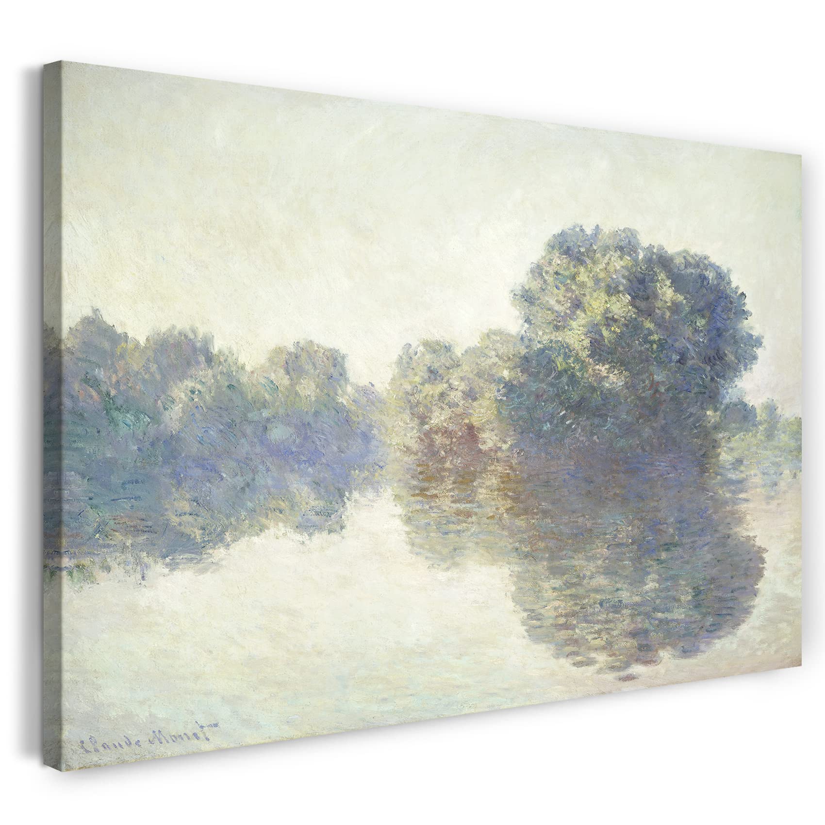 Impression sur toile Monet La Seine à Giverny 120x80cm évadez-vous au cœur de l'impressionnisme