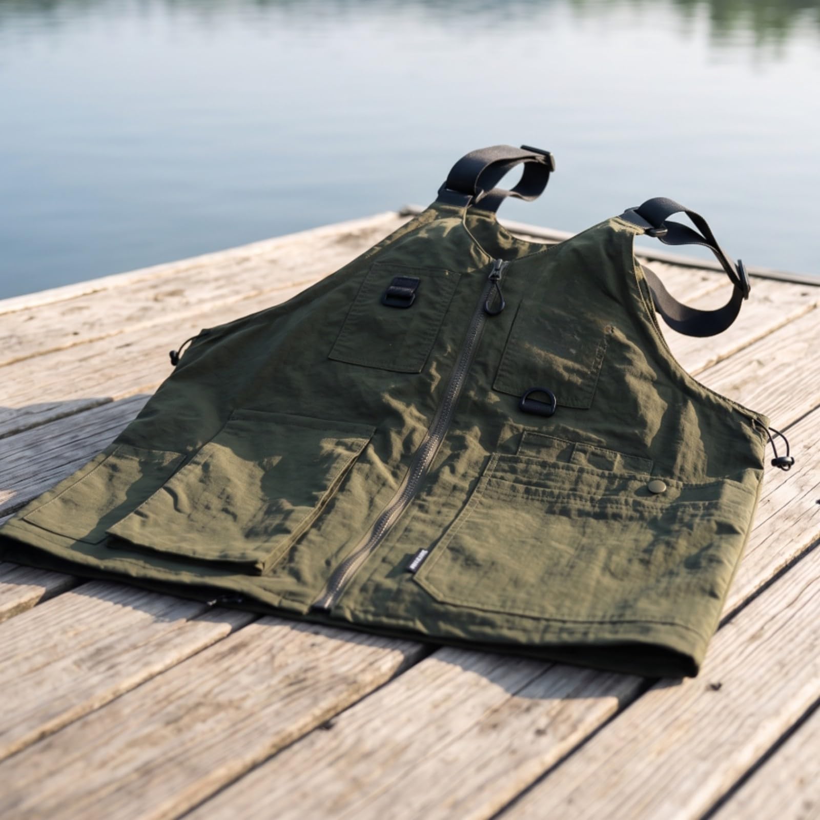 Qianly Gilet Multitasche Asciugatura Rapida | Gilet da Campeggio, per Trekking, Pesca, Pescatori, Giallo