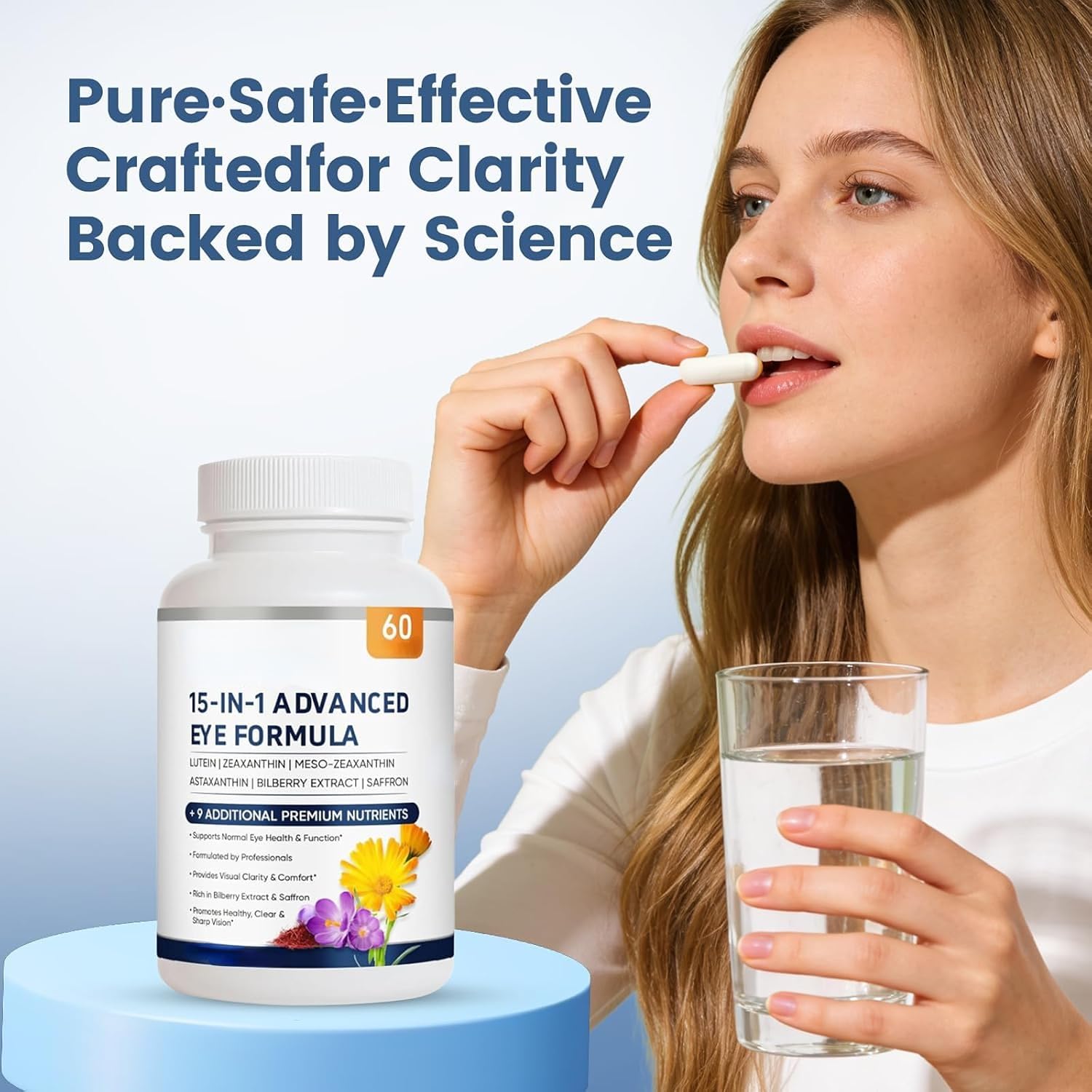 15 in 1 Advanced Eye Formula Mit Lutein, Zeaxanthin-Extrakt Und Carotinoid-Komplex ,2psc