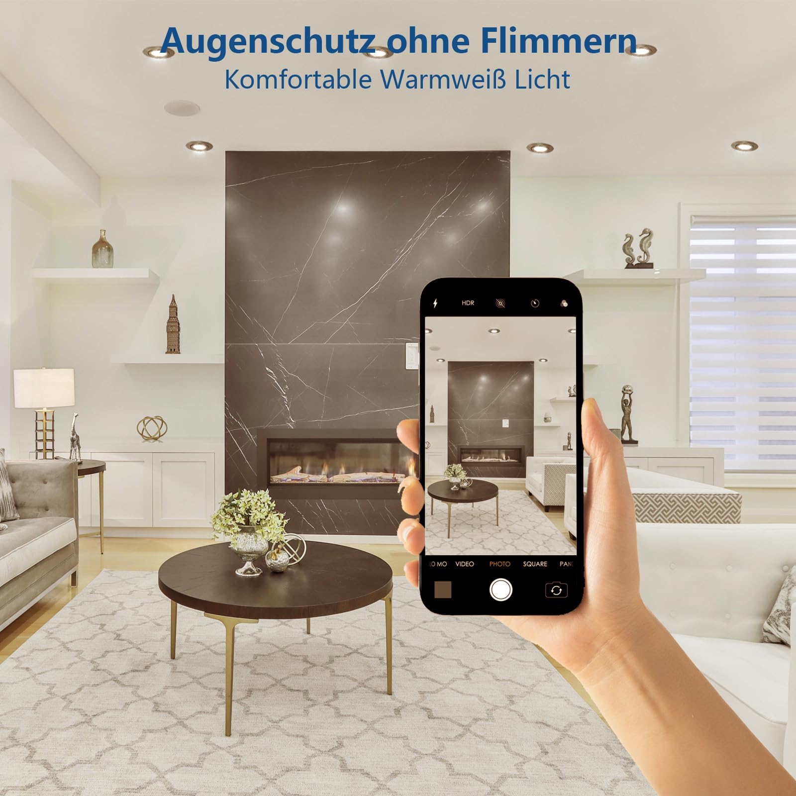 HiBay Ultra Flach LED Spots Schwenkbar Einbaustrahler 230V 3,5W Edelstahl gebürstet Einbauleuchten 4500K Deckenstrahler Neutralweiß Einbauspots 10er Set | Metall Einbauspots Edelstahl Gebürstet 40° Schwenkbar Einbauleuchten für Wohnzimmer Schlafzimmer Flu