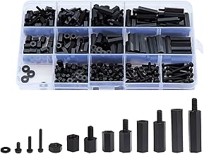 M2 Nylon Hex Spacer Standoff 320-Piece Set Kit with Case, Hex Hex Column Bolt Nut for Mechanical Repair and PCB Board Mounting