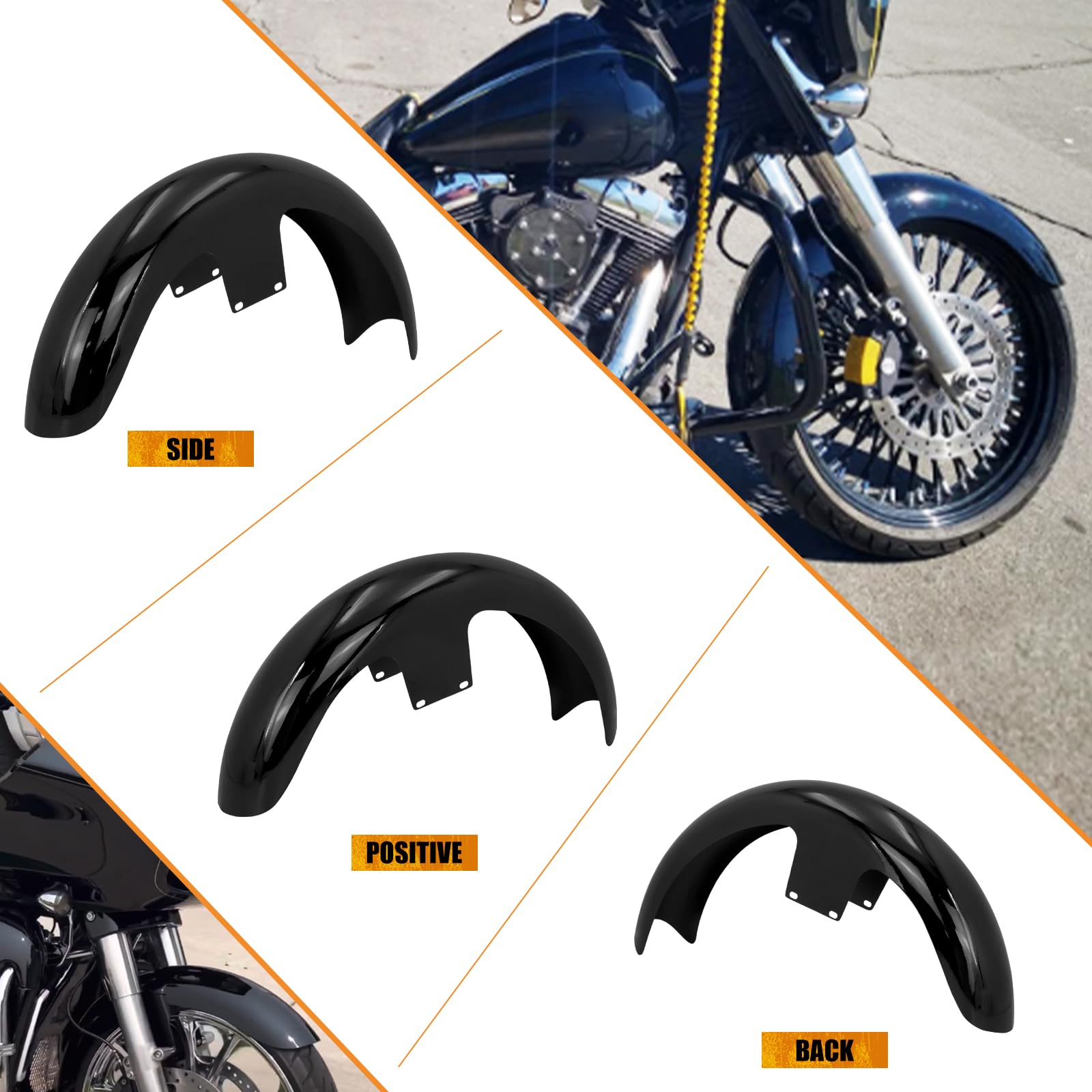 Amazon.co.jp: HCmotorku 21インチ フロントフェンダー ハーレー