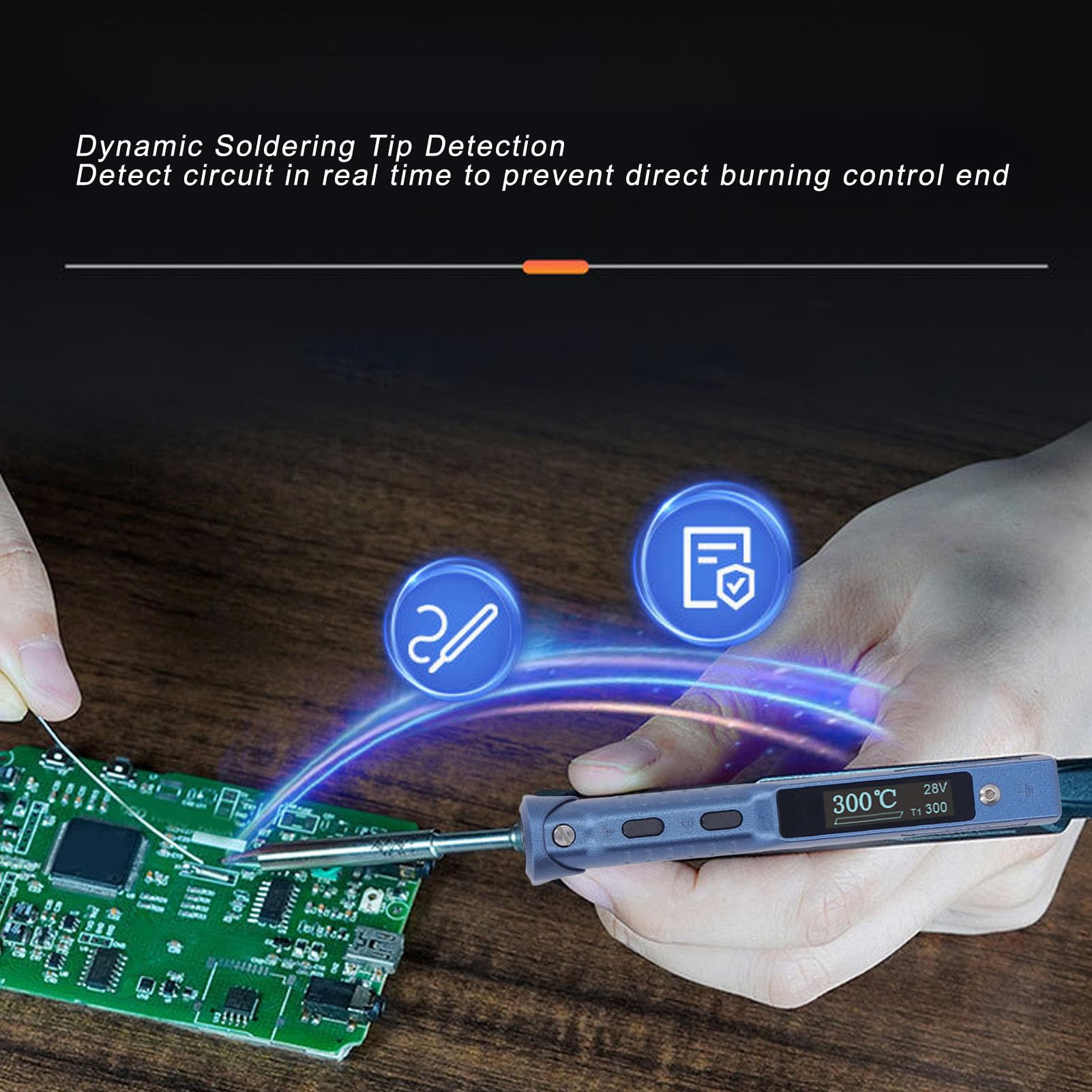 Przenośna lutownica TS101 z grotem TS B2, wyświetlacz cyfrowy o mocy 65 W, elektryczny długopis spawalniczy z regulacją temperatury, wejście DC 9 24 V i USB C PD, zakres pracy
