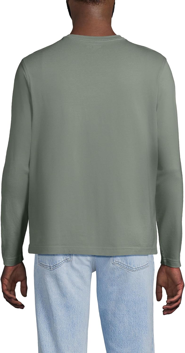 Lands' End Men's Long Sleeve American-Grown Supima Cotton Tee