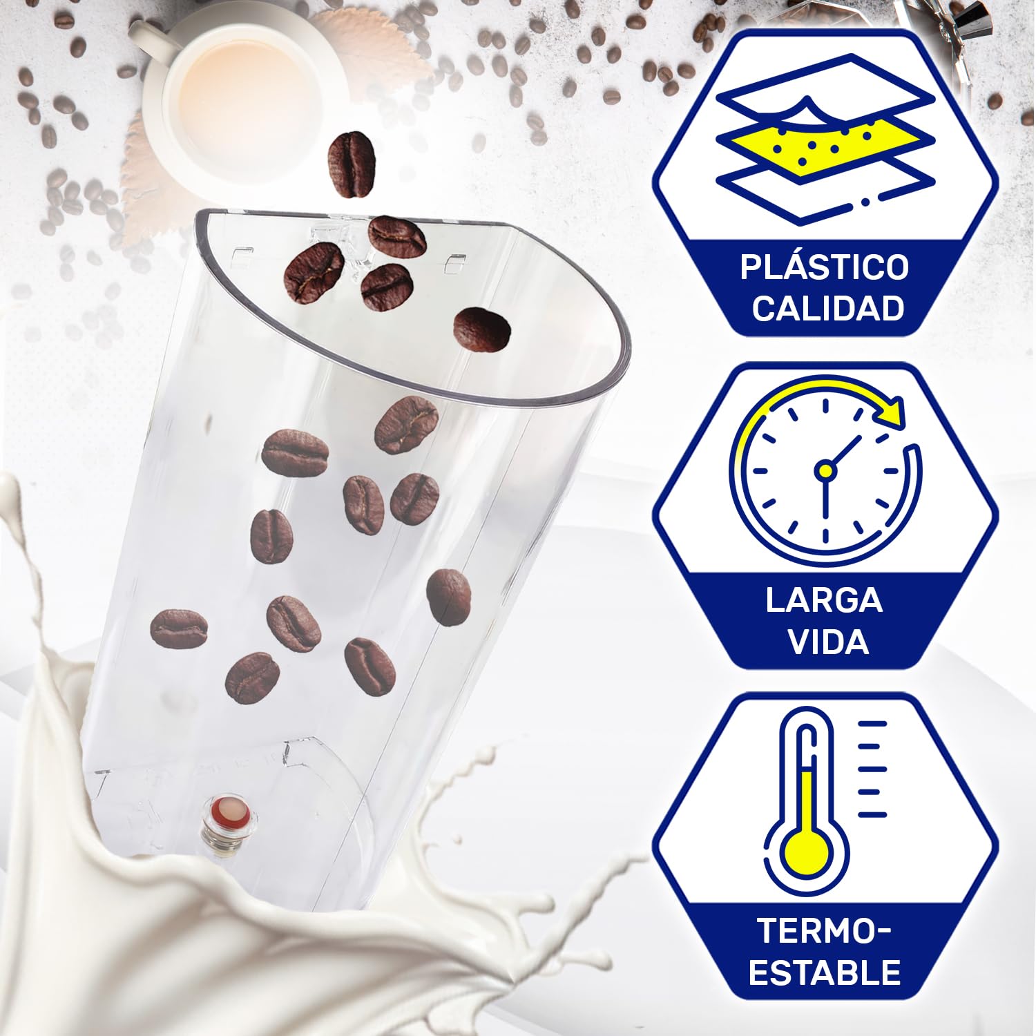 Deposito Agua para Cafetera Capsulas con Código Original MS-625004 para Krups para Dolce Gusto Genio S – MADE IN EU - Garantía de 10 Años - MONTERAL