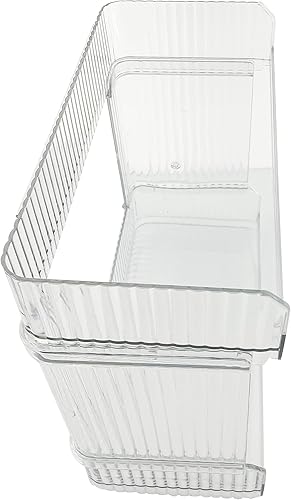 Miniatura 5 de Skywin Contenedores de almacenamiento apilables de plástico con parte delantera abierta, organizadores de despensa de acrílico de 2 niveles con