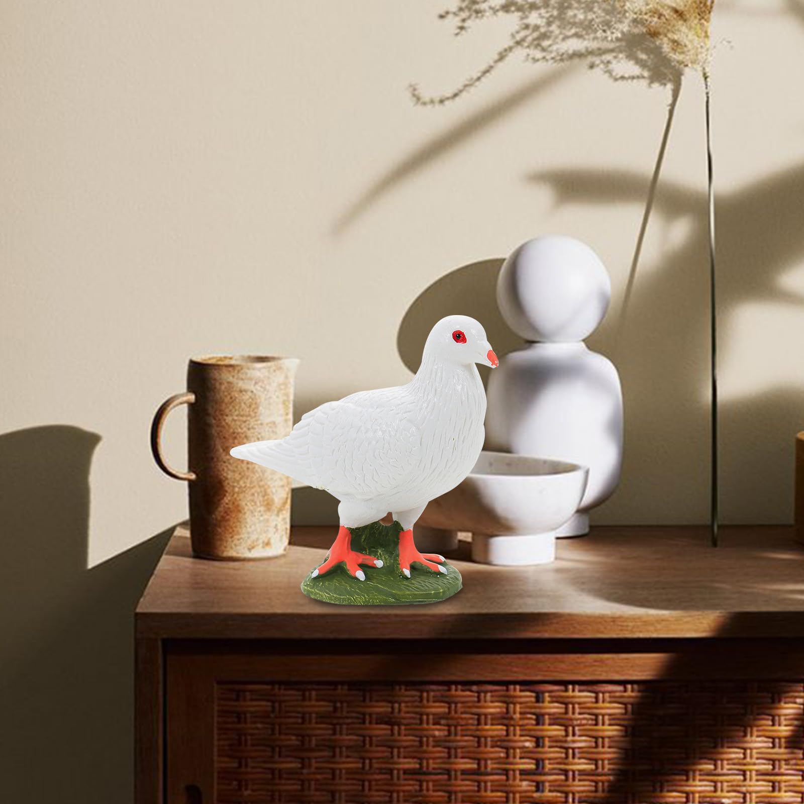 Amazon.co.jp: SAFIGLE ミニチュア鳩の像 固体樹脂製 リアルな造形