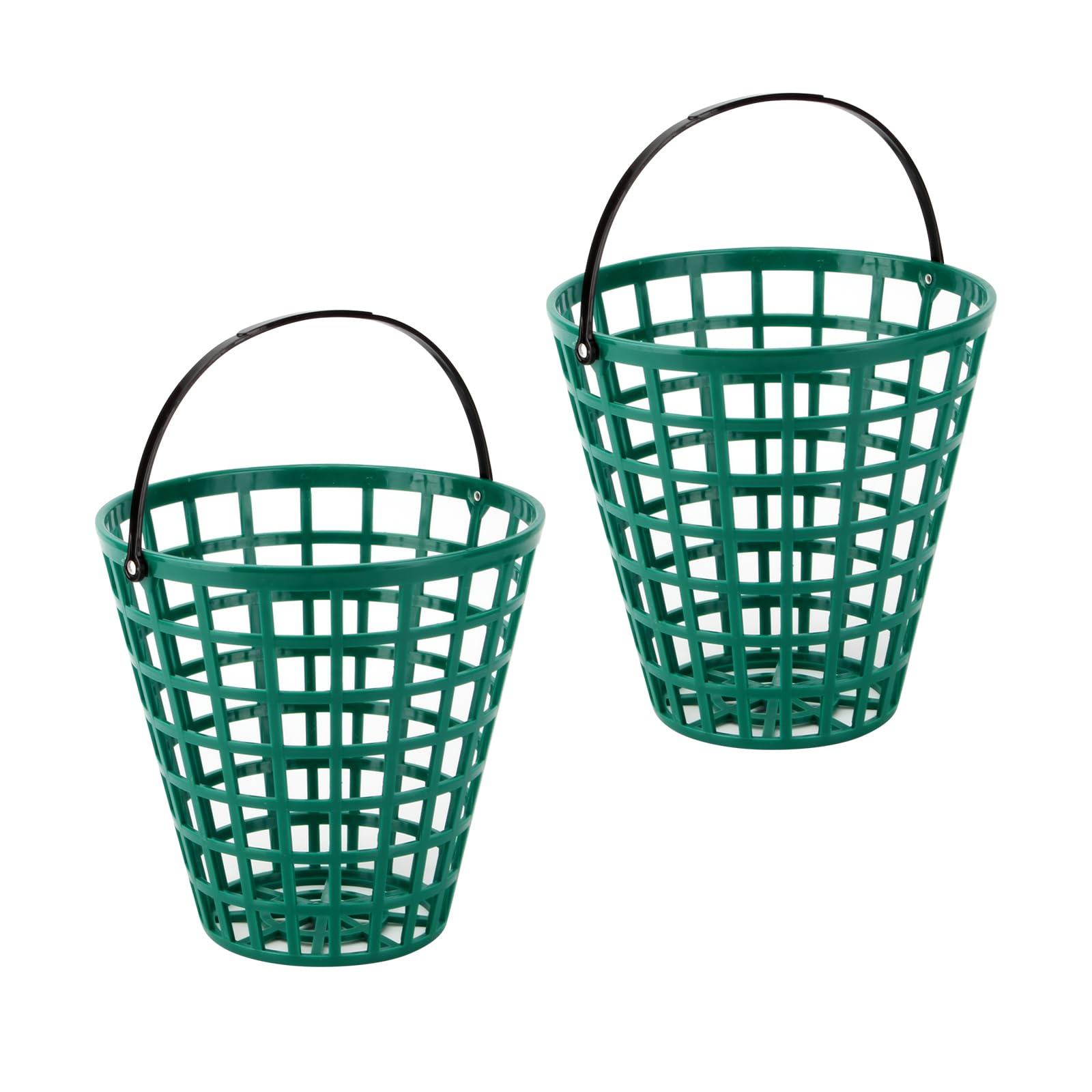 Golfballkorb, ABS-Golfballbehälter, Eimer mit Griff, Ballhalter enthält Stadionzubehör, Golfball-Aufbewahrungseimer für Golf, hält 100 Bälle, 2 Stück