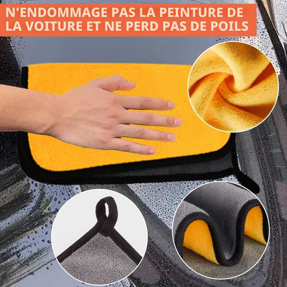 Lot de 6 Éponge de Polissage de Voiture - 90 MM - avec Poignée Antidérapante - Pad à la Main Poignée Pad Polissage Tampon de Polissages Eponge Polissages Voiture pour Voitures et Moto