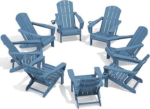 Vista 31 de SERWALL Silla Adirondack plegable ajustable verde