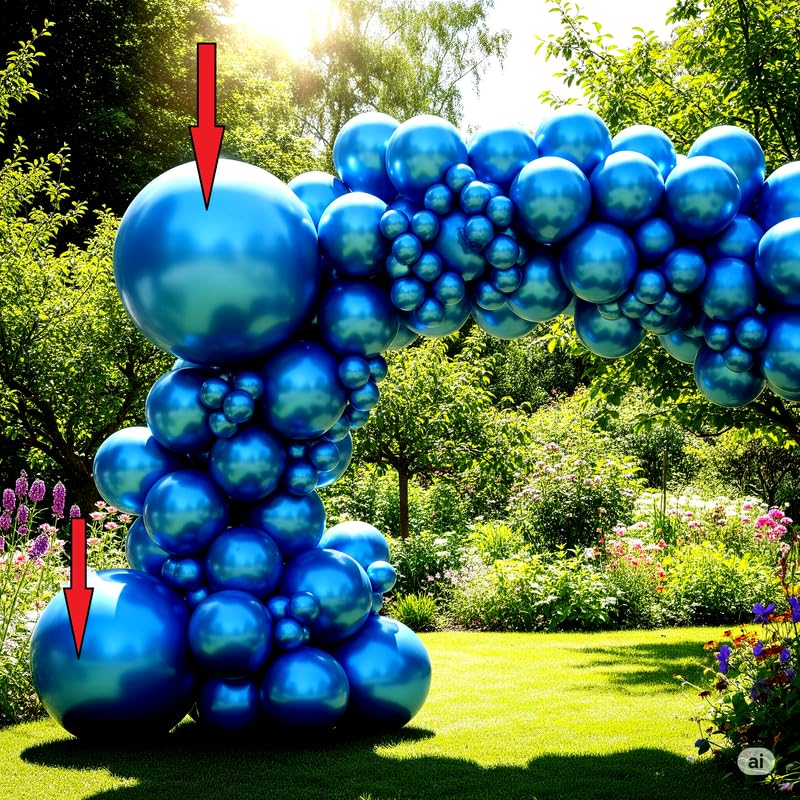 Rk Balloons Big Size 18 inch Jumbo Giant Balloons For Birthday, Anniversary, Engagement, Baby Shower, Welcome Party & All Festivals (Pack of 12, Metallic Blue)-image-36