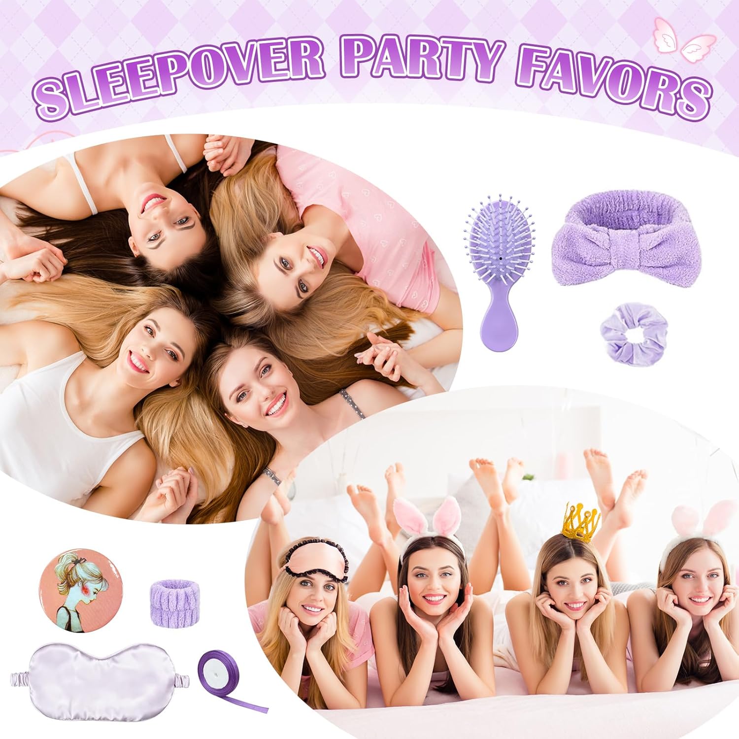 plush scrunchies and organza bags