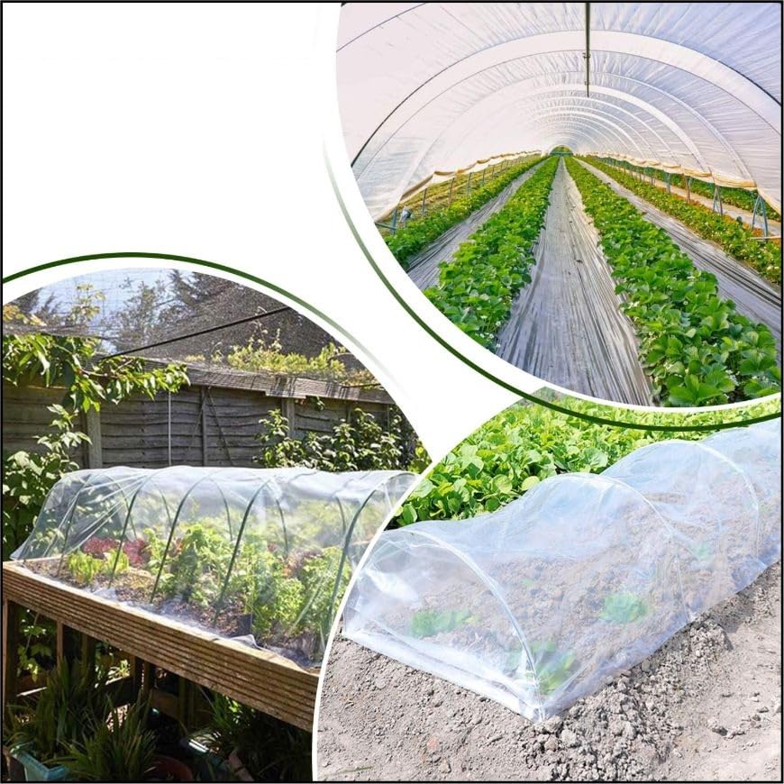 Heavy Duty Dust Sheet Greenhouse Cover Plastic Polythene Sheeting | 4m Wide 500G | Opaque (4m x 4m)