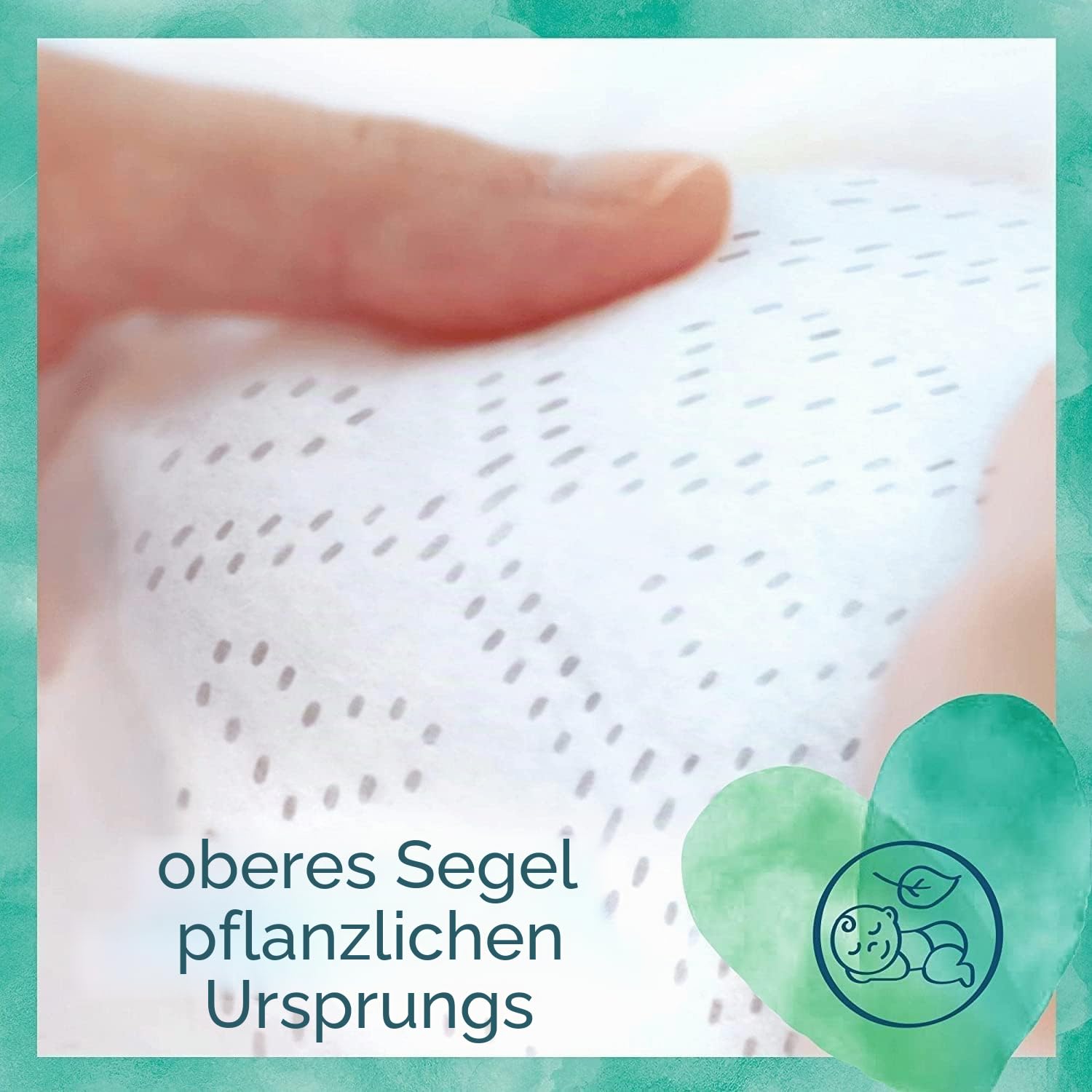 Pampers Harmonie Hybrid, 216 Einweg-Schutzkerne für Windeln, Hybrid, 100 % Saugfähigkeit, schützt die empfindliche Haut von Babys, Inhaltsstoffe pflanzlichen Ursprungs und ohne Parfüm