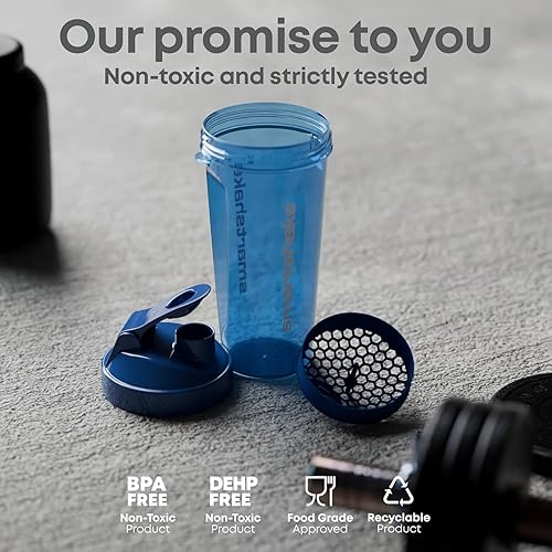 Miniatura 5 de Smartshake Botella mezcladora de proteínas para mezclas de proteínas, 33 onzas, tazas agitadoras para batidos de proteínas, batidora de botellas,