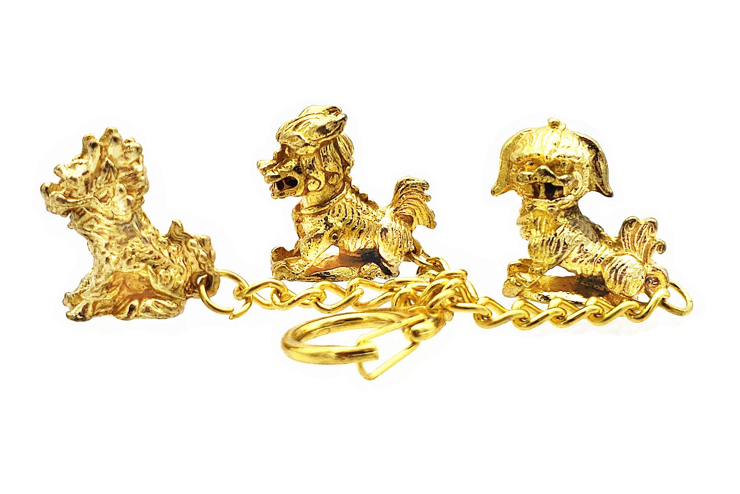 Betterdecor Three Celestial Guardians Amulet Hanging key chain and a Pouch Printed on It