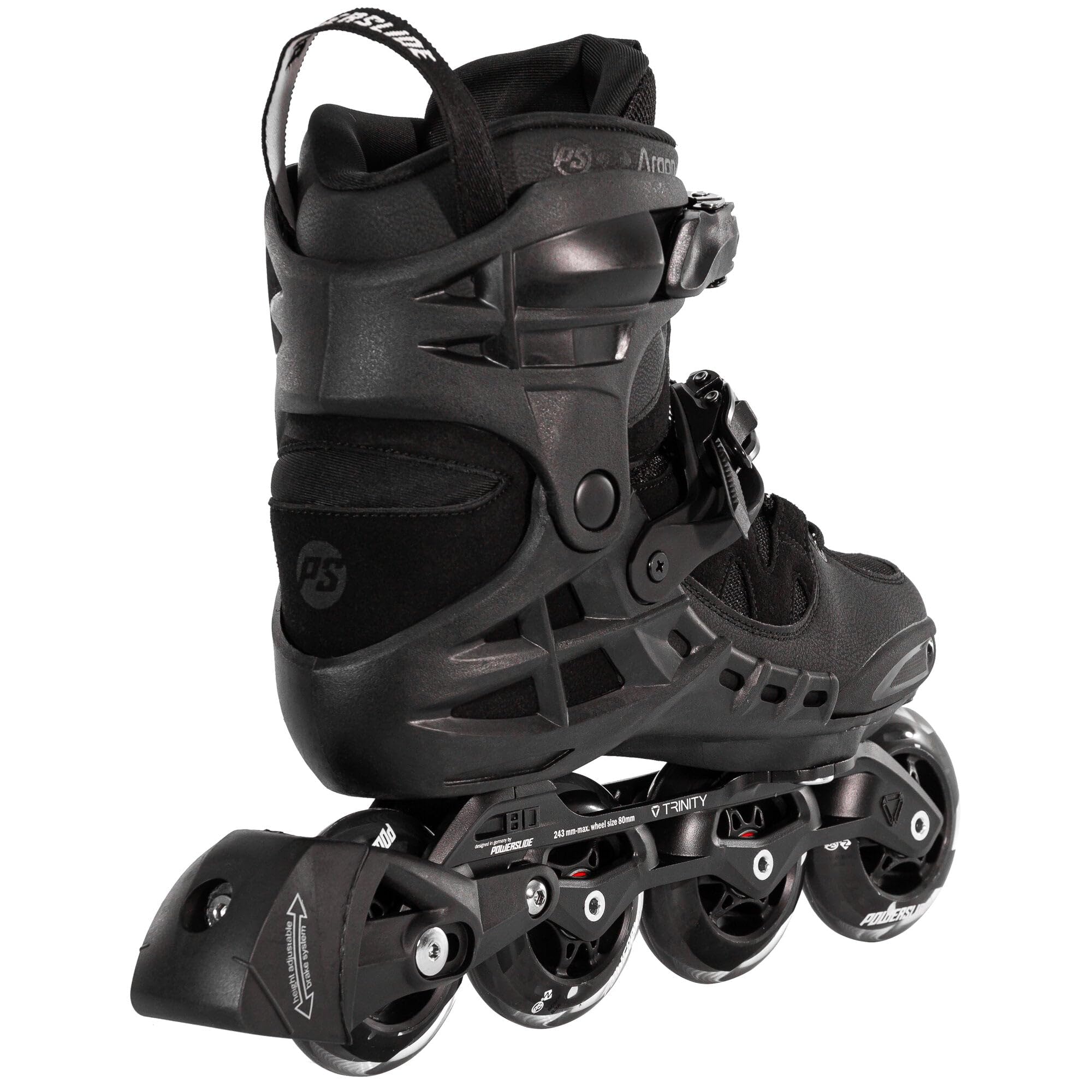 Powerslide Inline Skate Phuzion Argon Black 80, für Fitness, für Damen und Herren