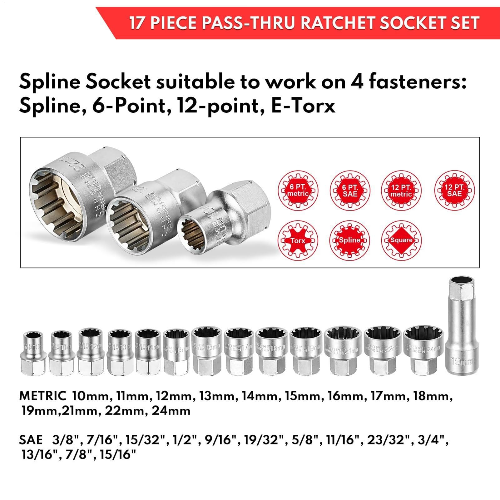 Set chiavi e bussole Kit Attrezzi Manuali Compatto Portatile | Set di Attrezzi a Per Manutenzione Veicoli, Riparazione Elettrodomestici, Impianti Idraulici, Tubazioni, Quadri Elettrici