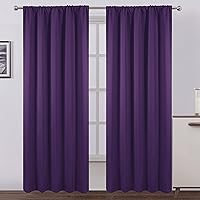 Vista 93 de LEMOMO Cortinas opacas de 42 x 84 pulgadas, juego de 2 paneles de cortinas con aislamiento térmico para oscurecer la habitación, cortinas