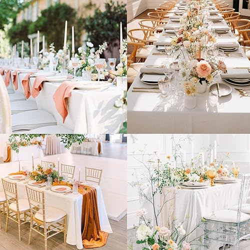 Miniatura 10 de WIGENIUS Mantel de poliéster, mantel para boda, comedor, bufé, fiestas y camping (negro, 60 pulgadas redondo)