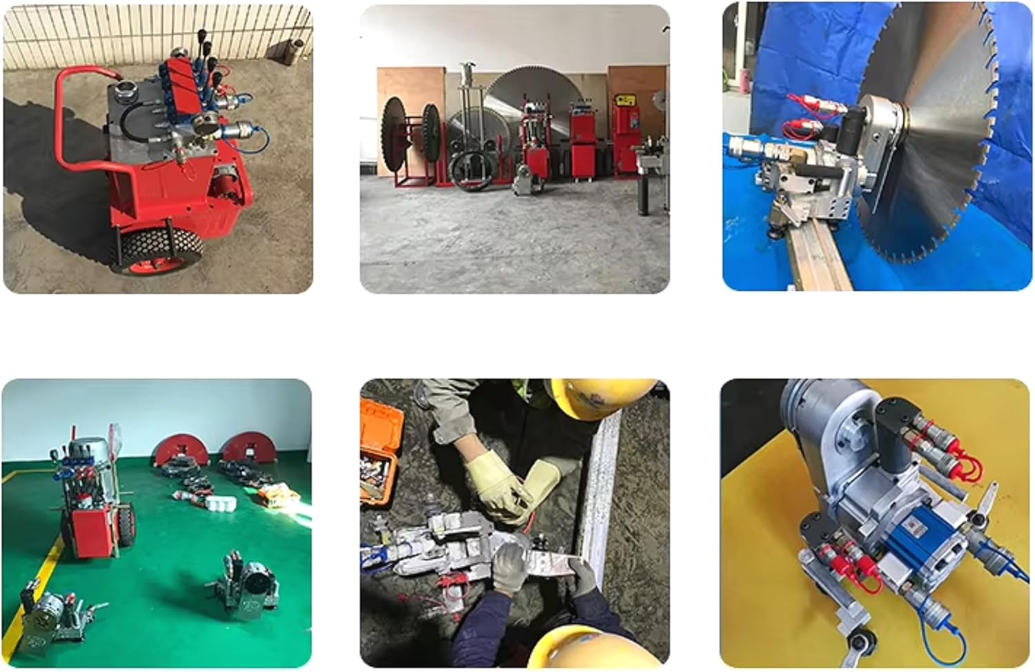 Hydraulic Concrete Wall Cutting Machine with Track Saw Kit, Fully Automatic Electric Wall Saw for Reinforced Concrete, Industrial-Grade Cutting Equipment with Accessories