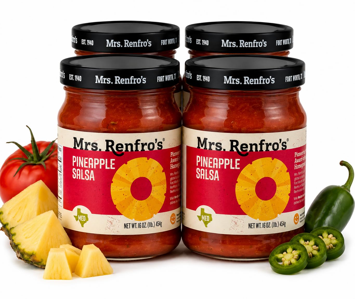 Amazon.com: Mrs. Renfro's Pineapple Salsa, 16 oz Jars (Pack of 4