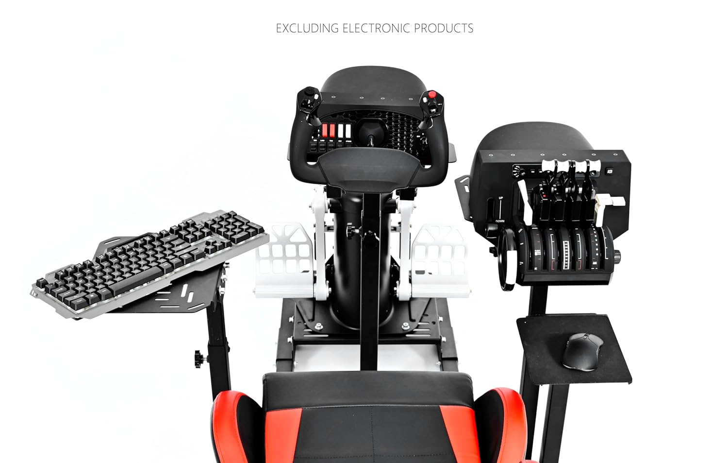 Marada Modular Flight Racing Simulator Cockpit, Both the flight sim cockpit and the racing sim cockpit, Fit for Logitech,for Thrustmaster,for Honeycomb Alpha Bravo,Excluding Electronic Devices