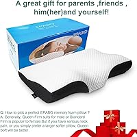 Vista 4 de Almohada ortopédica de espuma viscoelástica para dormir, almohada cervical ergonómica para dolor de cuello, para dormir de lado, dormir de espalda