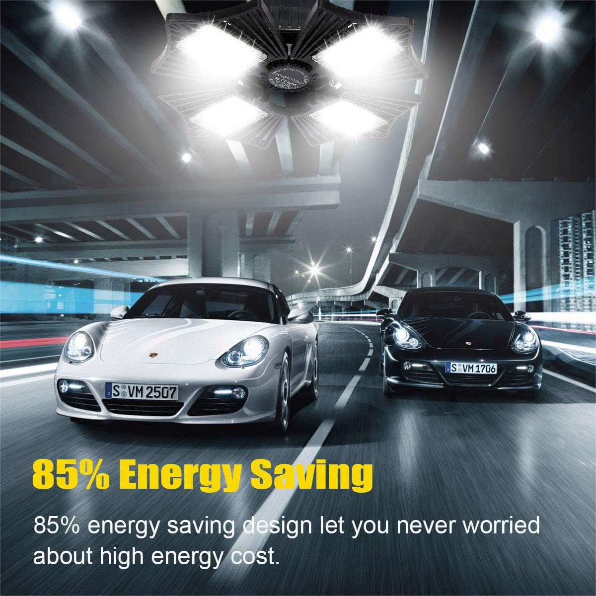 Exclusive Discount 80% Offer LED Garage Light, 150W Garage Lighting, 15000LM 6000K Daylight High Bay Deformable LED Garage Ceiling Lights with 4 Adjustable Leaf, LED Shop Lights for Garage Basement Workshop 70% Off Discount LED Garage Light, 150W Garage Lighting, 15000LM 6000K Daylight High Bay Deformable LED Garage Ceiling Lights with 4 Adjustable Leaf, LED Shop Lights for Garage Basement Workshop