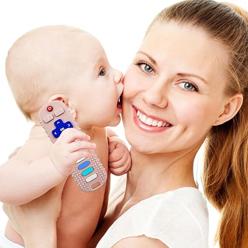 Miniatura 3 de YAPROMO Reomte - Juguetes de dentición para bebés, juguetes mordedores de silicona para bebés de más de 18 meses, juguetes de dentición con forma de