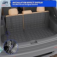 Vista 8 de Rongtaod Tapete de suelo compatible con Toyota Highlander 2014-2019, tapete de carga, forro de carga para asiento trasero, protector de suelo