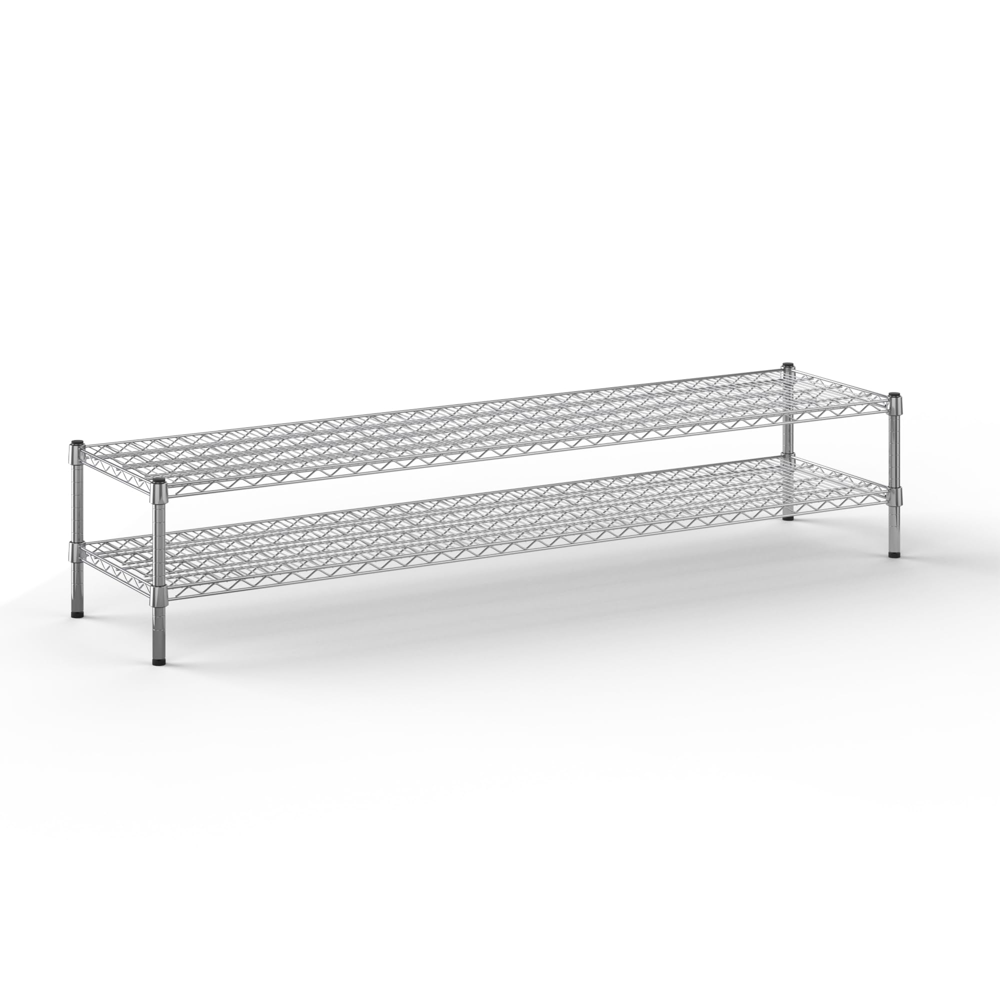 18" Deep x 72" Wide x 14" Height Wire Shelving Kit | 2-Tier | NSF Commercial Storage Rack Unit