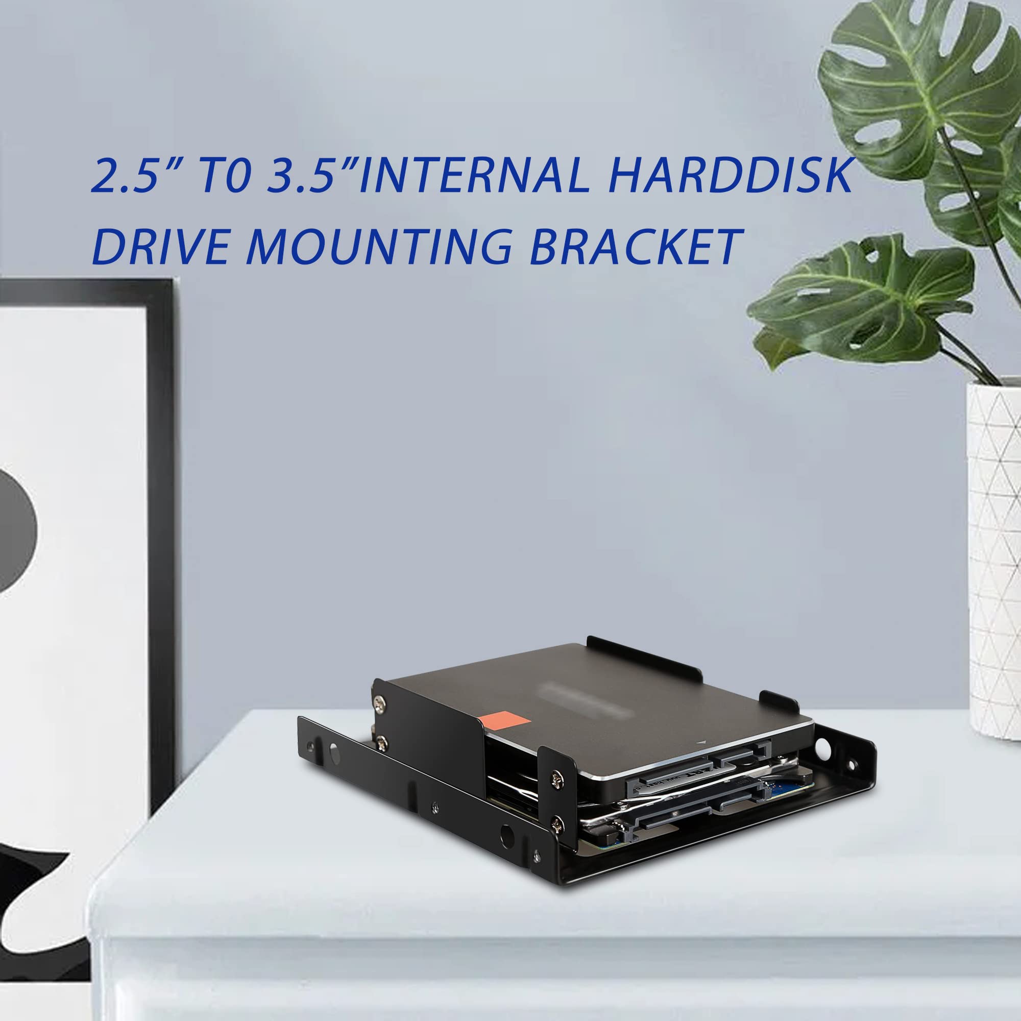 Staffa Di Montaggio Per Doppio SSD - Adattatore Da 2,5" A 3,5", In Metallo, Per HDD/SSD, Confezione Da 2 - Foto 7