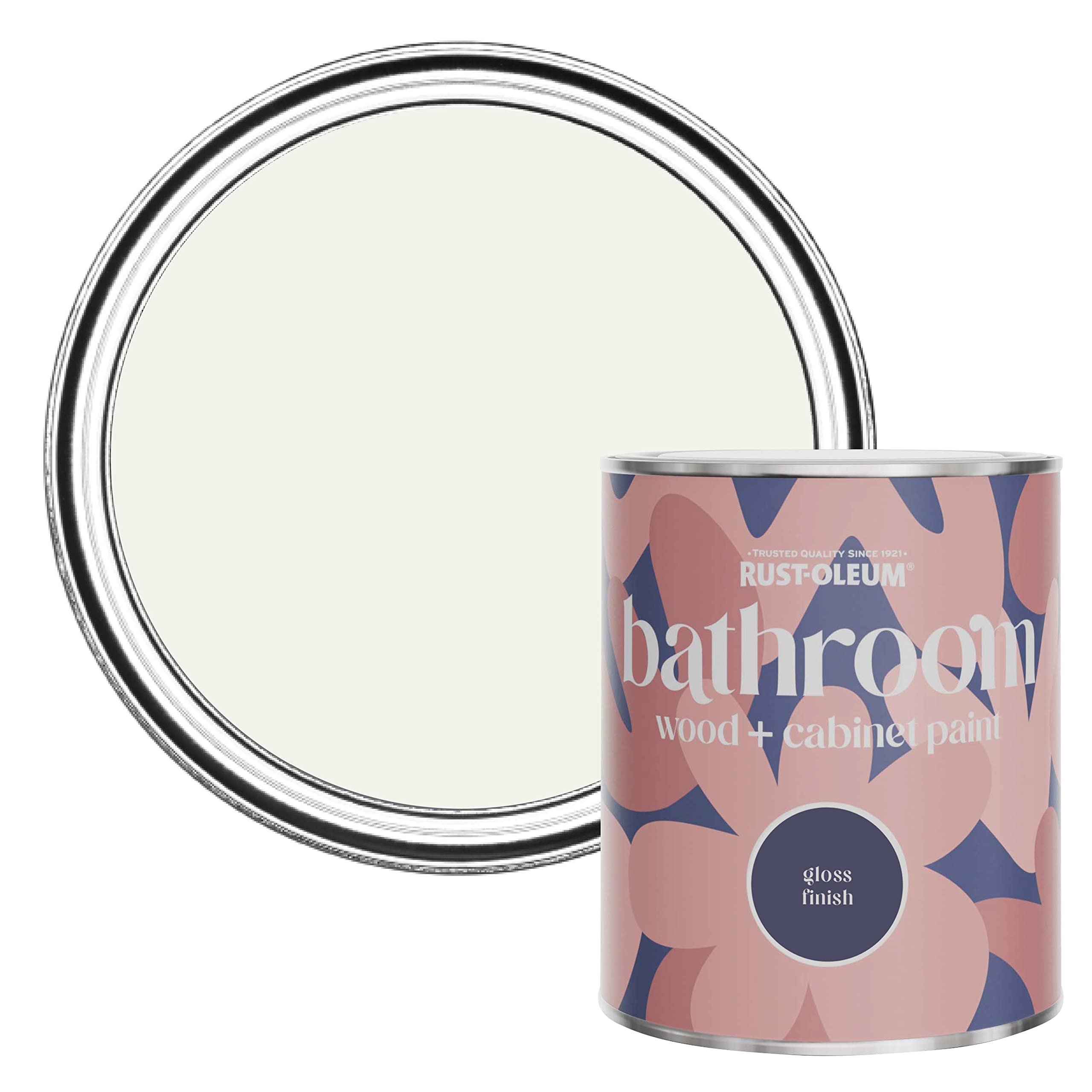 Rust-Oleum Off White Moisture Resistant Bathroom Wood and Cabinet Paint in Gloss Finish - Steamed Milk 750ml