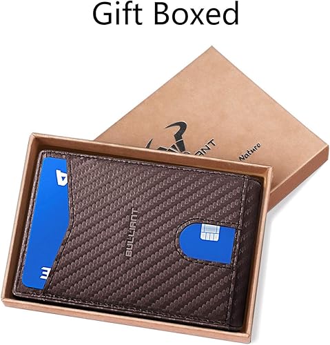 Miniatura 7 de BULLIANT - Billetera delgada con clip para billetes, billetera para bolsillo frontal para hombre, con ranuras para 9 tarjetas de 3 x 4.25 pulgadas,